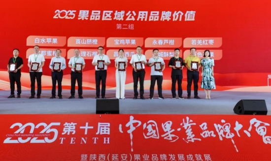 第十届中国果业品牌大会颁奖现场。新宁县融媒体中心供图